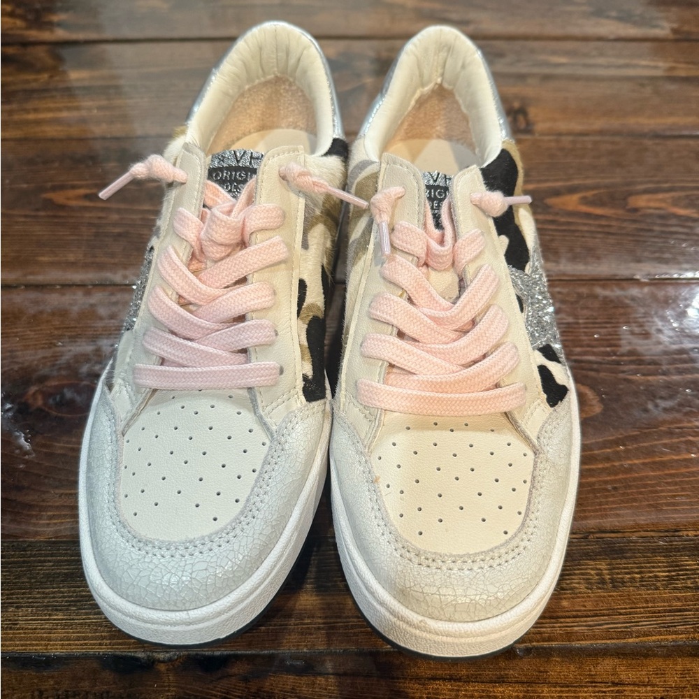 Vintage Havana Leather Laura Camo Glitter Sneakers - Picture 2 of 9
